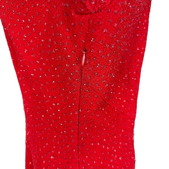 Vintage Jeffrey & Dara Evenings by Tom Barra Red Sequined Dress Size 10 - Picture 5 of 8